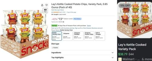 40-Pack Lay's Chips for $13 deal at Amazon