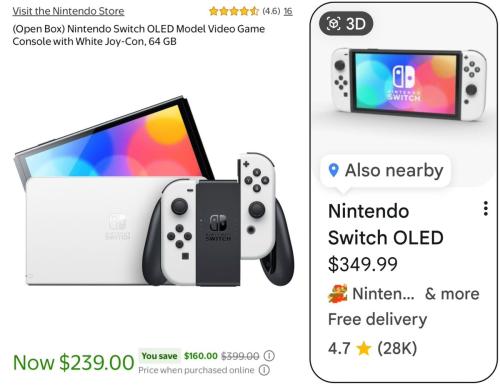 Nintendo Switch OLED at Lowest Price Ever deal at Walmart