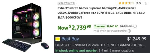 CyberPowerPC Gaming PC $1440 Off at Walmart deal at Walmart