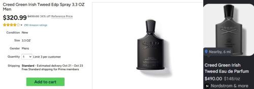 Creed EDP Drops to $320 at Woot deal at Woot