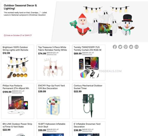 Woot Outdoor Seasonal Decor & Lighting Sale deal at Woot