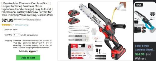 Mini Chainsaw Kit for Just $21 deal at Woot