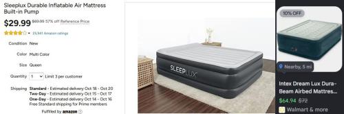 Queen Air Mattress Only $29 at Woot deal at Woot