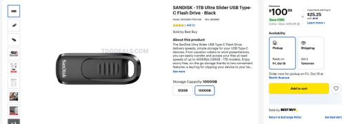 SanDisk 1TB Ultra Slider USB Drive $100.99 deal at Best Buy