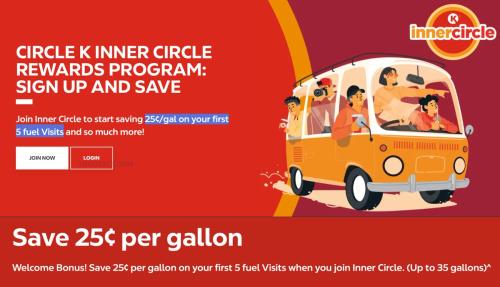 25 Cents Off Every Gallon at Circle K deal at Circle K