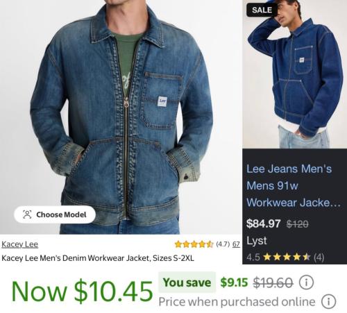 $10 Lee Denim Workwear Jacket
