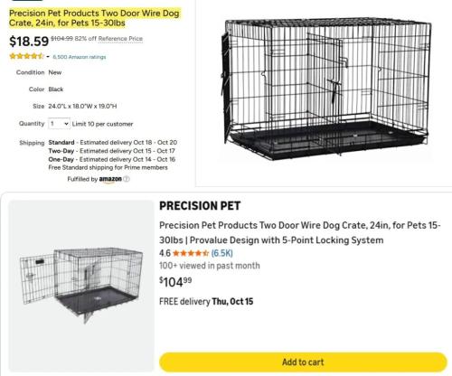 Wired Dog Crate for $18 at Woot deal at Woot