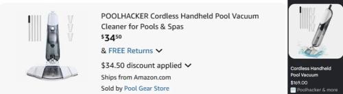 Pool Vacuum Only $35 at Amazon deal at Amazon
