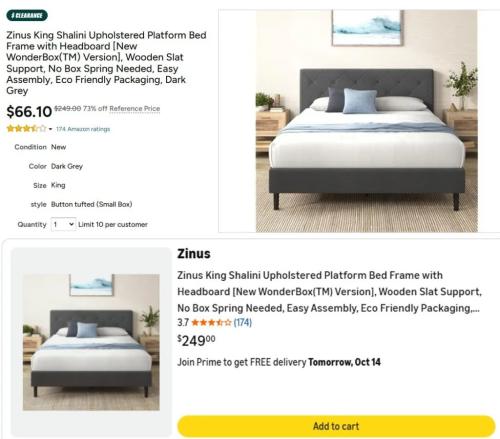 King Bed Frame Drops to $66 on Woot deal at Woot