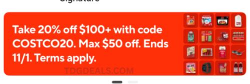 20% Off Costco Delivery on DoorDash deal at DoorDash
