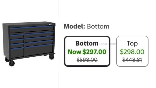 HART 52" 9-Drawer Tool Cabinet $297 at Walmart deal at Walmart