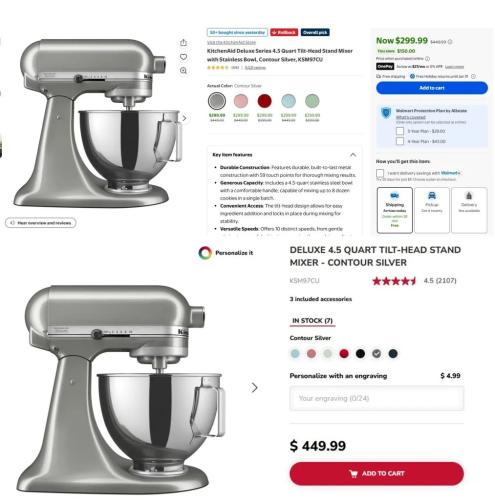 Walmart: $150 Off KitchenAid Mixers Now $300 deal at Walmart