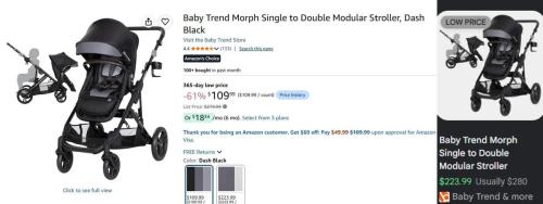 Baby Trend Stroller $170 Off at Amazon deal at Amazon