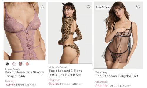 Victoria's Secret 80% Off Lingerie Sale deal at Victoria's Secret