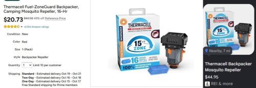 Thermacell Repeller Only $20 (Was $41)